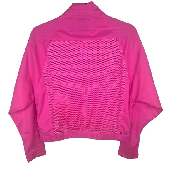 Adidas Tech Track Top Pink Primeblue Womens Medium Full-Zip Lightweight Jacket - Picture 2 of 16